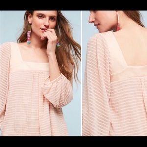 Meadow Rue Anthropologie Pink Blouse